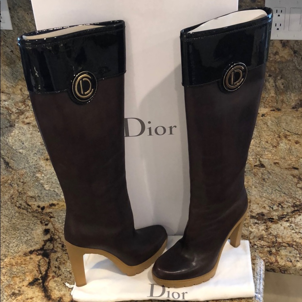 Christian Dior initiales boot espresso size 38.5